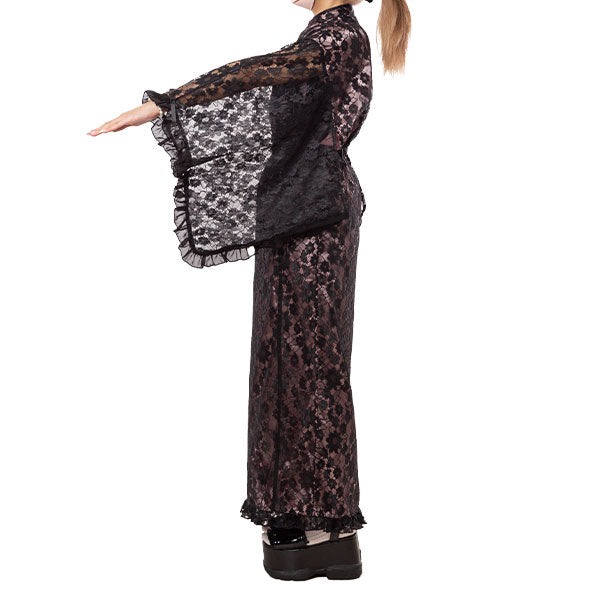 胸元ハートチャイナレースセットアップセパレート浴衣 – レディース