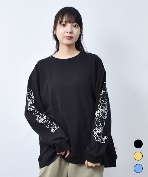 スウェット トレーナー】 マヌル&こいぬちゃん サイドプリント