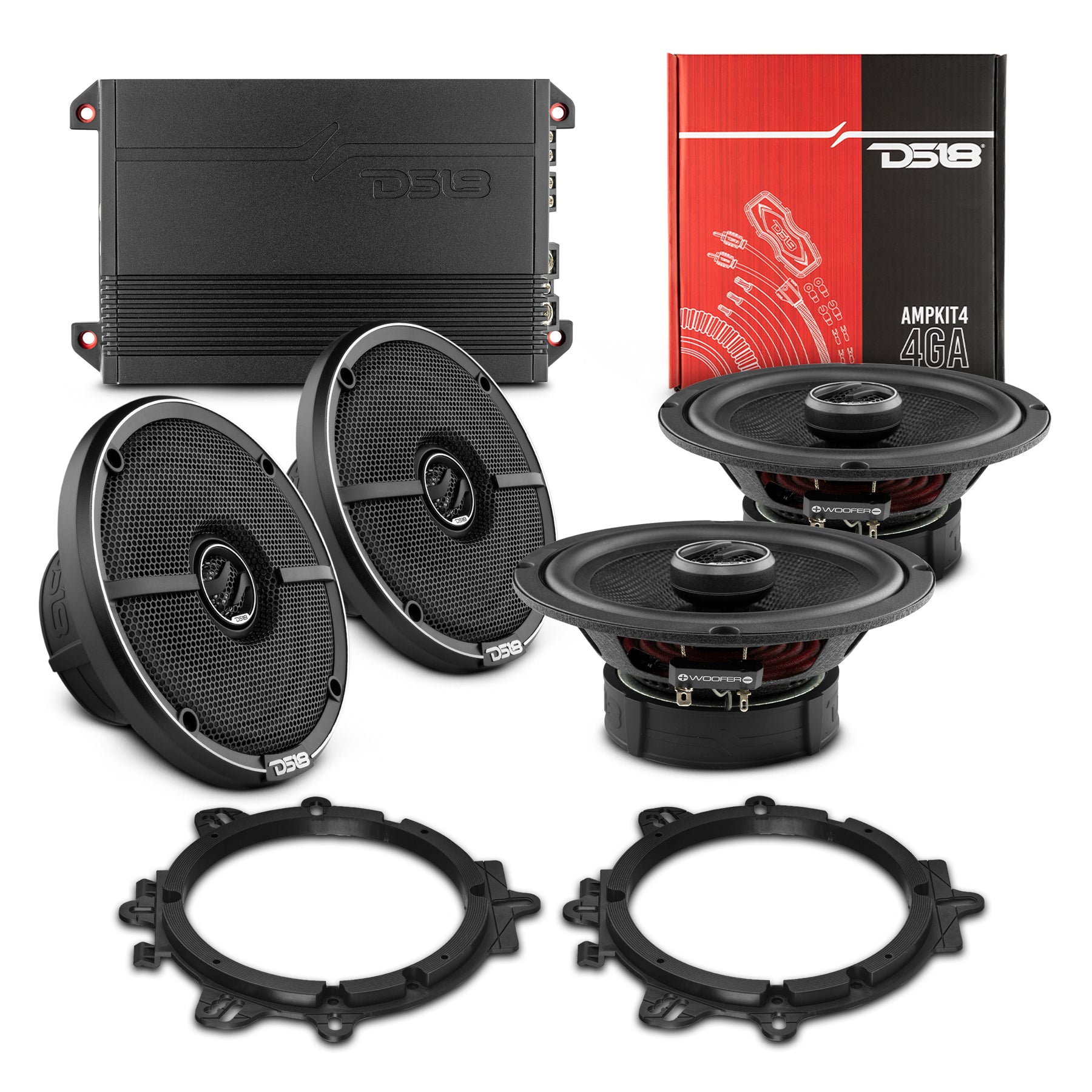 DS18 High-Performance Coaxial Door Speaker Upgrade Kit