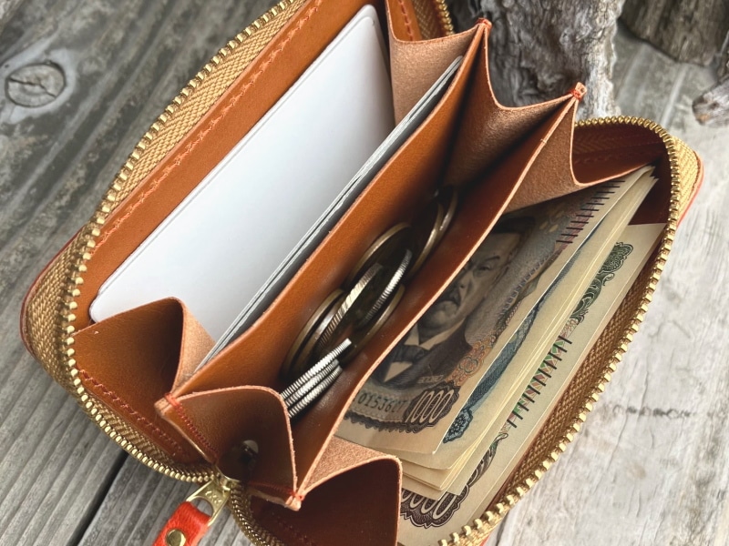 広島ジビエレザー×ドラゴンフライズ鹿革ミニ財布 1個(ミニ財布