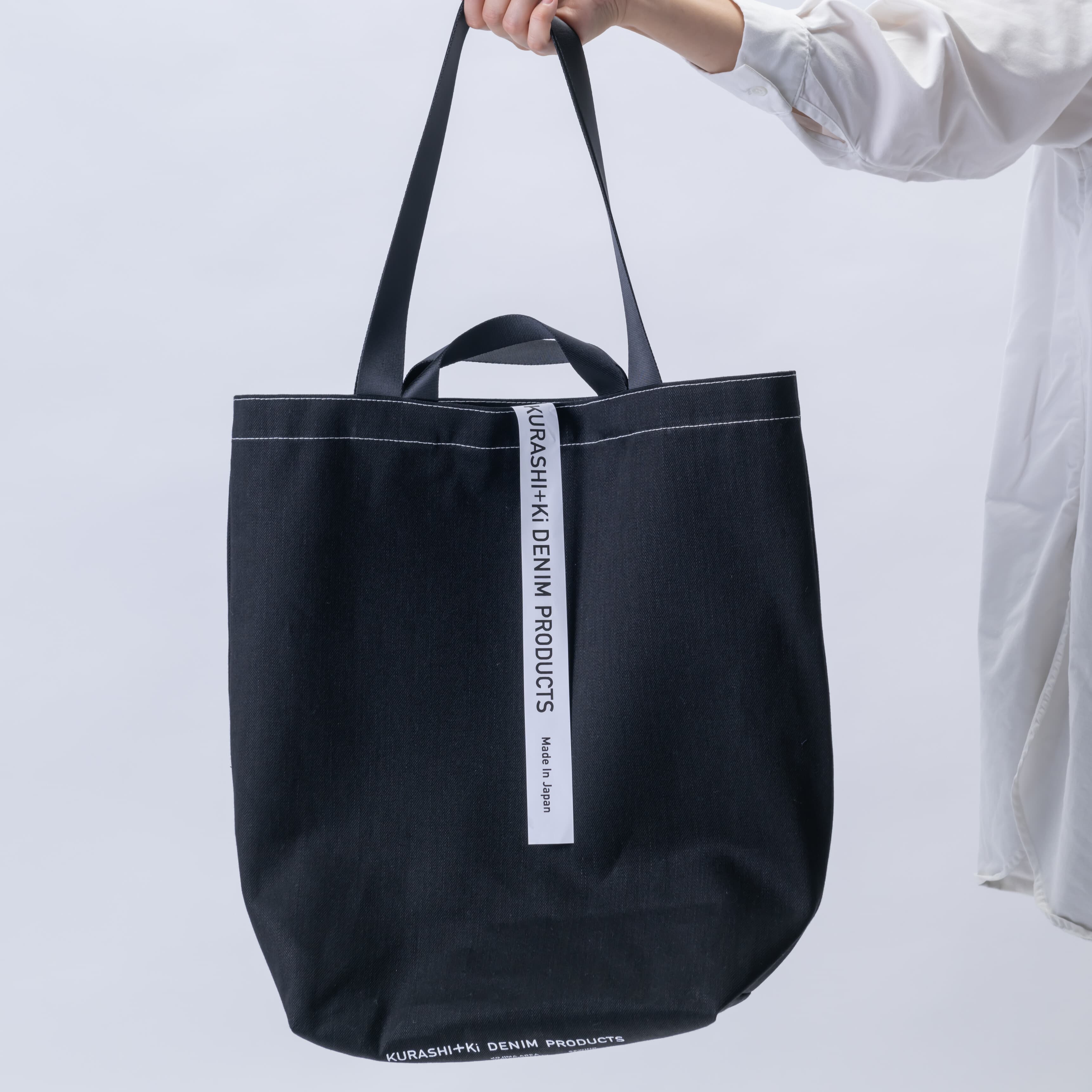 KURASHI+Ki BAG L BK（ショッピングトート・ブラック）(ブラック