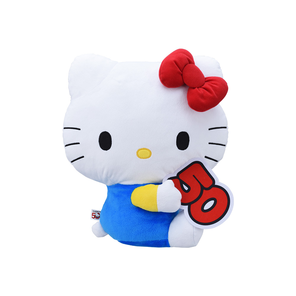 ハローキティ」50周年バージョンのぬいぐるみ！セガプライズ「サンリオ