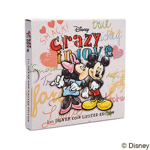 バレンタインギフトにも！ミッキー＆ミニーデザインカラー銀貨発行
