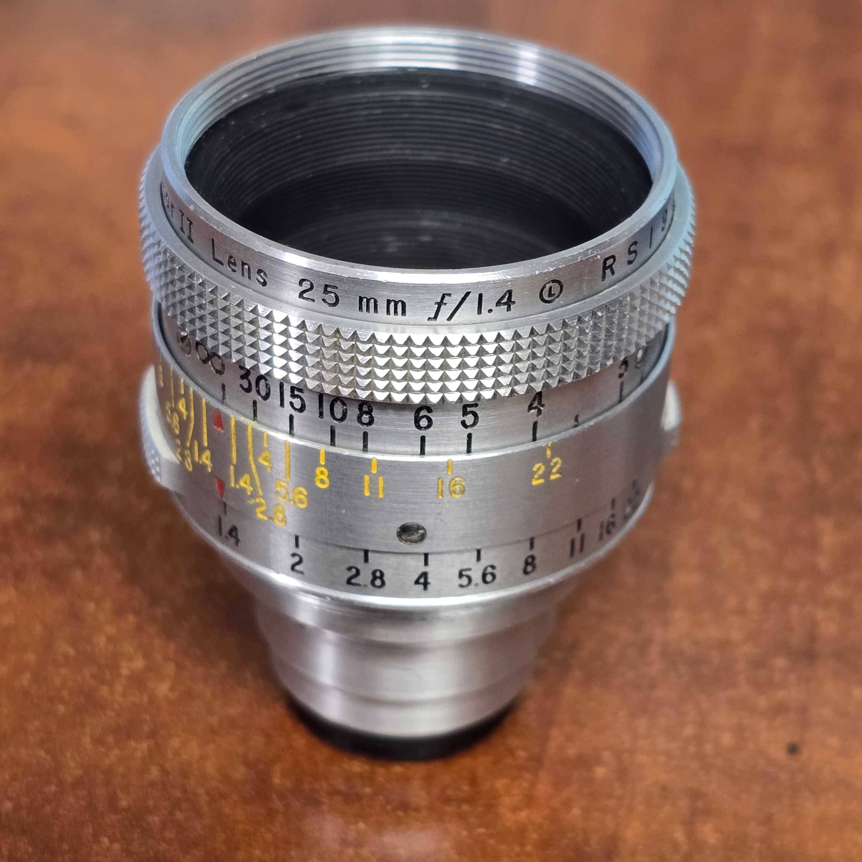 Kodak Cine Ektar II 25mm f1.4 Lens S-Mount S# RS194 – Du-All Camera