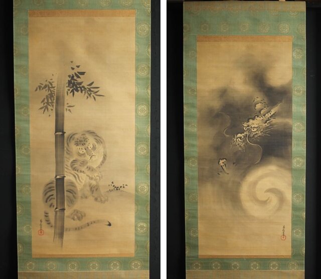 模写狩野松榮画、聖吸酸圖下絵、紙本三枚繋ぎ、 模写狩野松榮画、聖吸