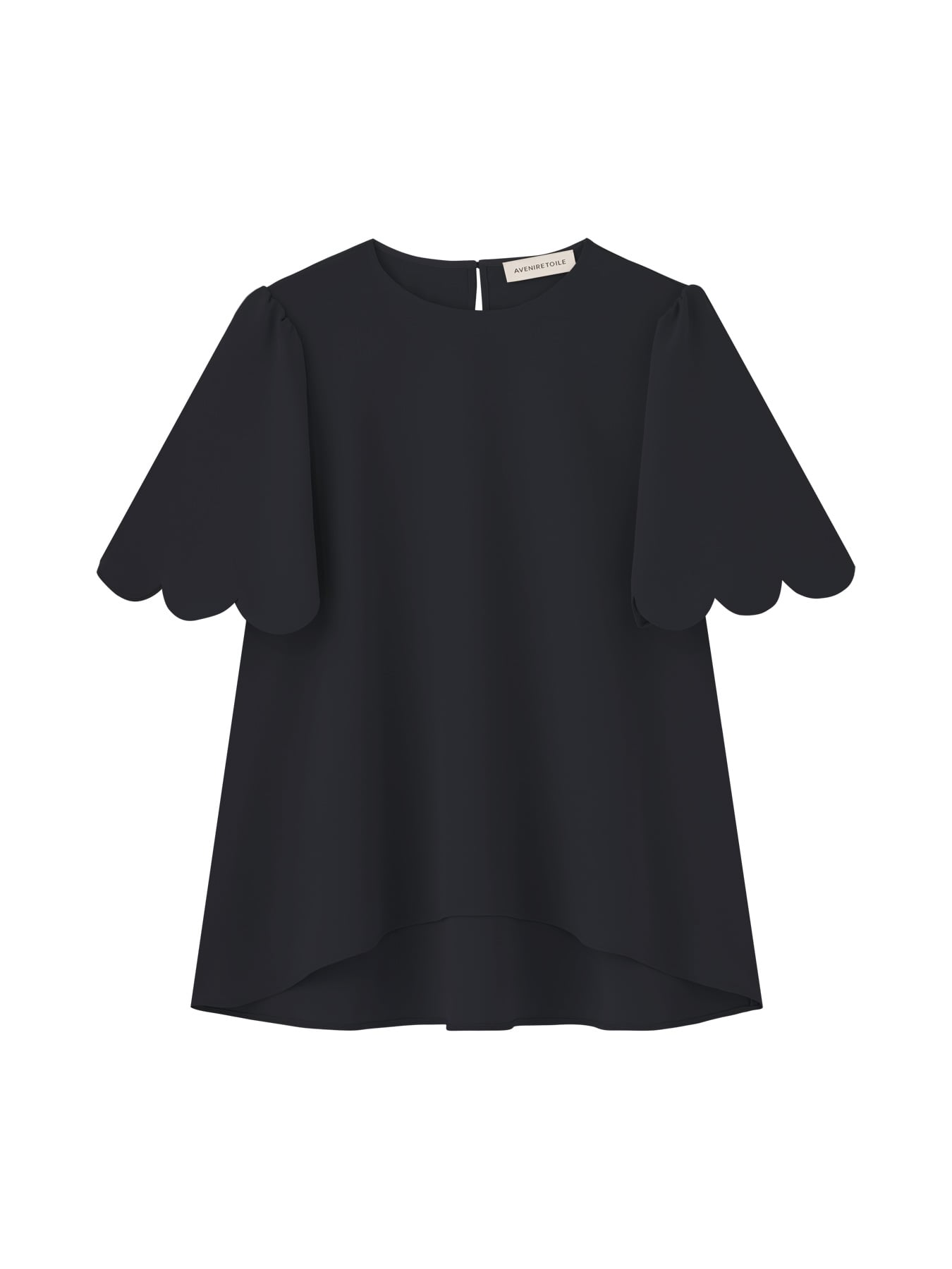 スカラップスリーブフレアブラウス: AVENIRETOILE公式通販｜m-i-d e