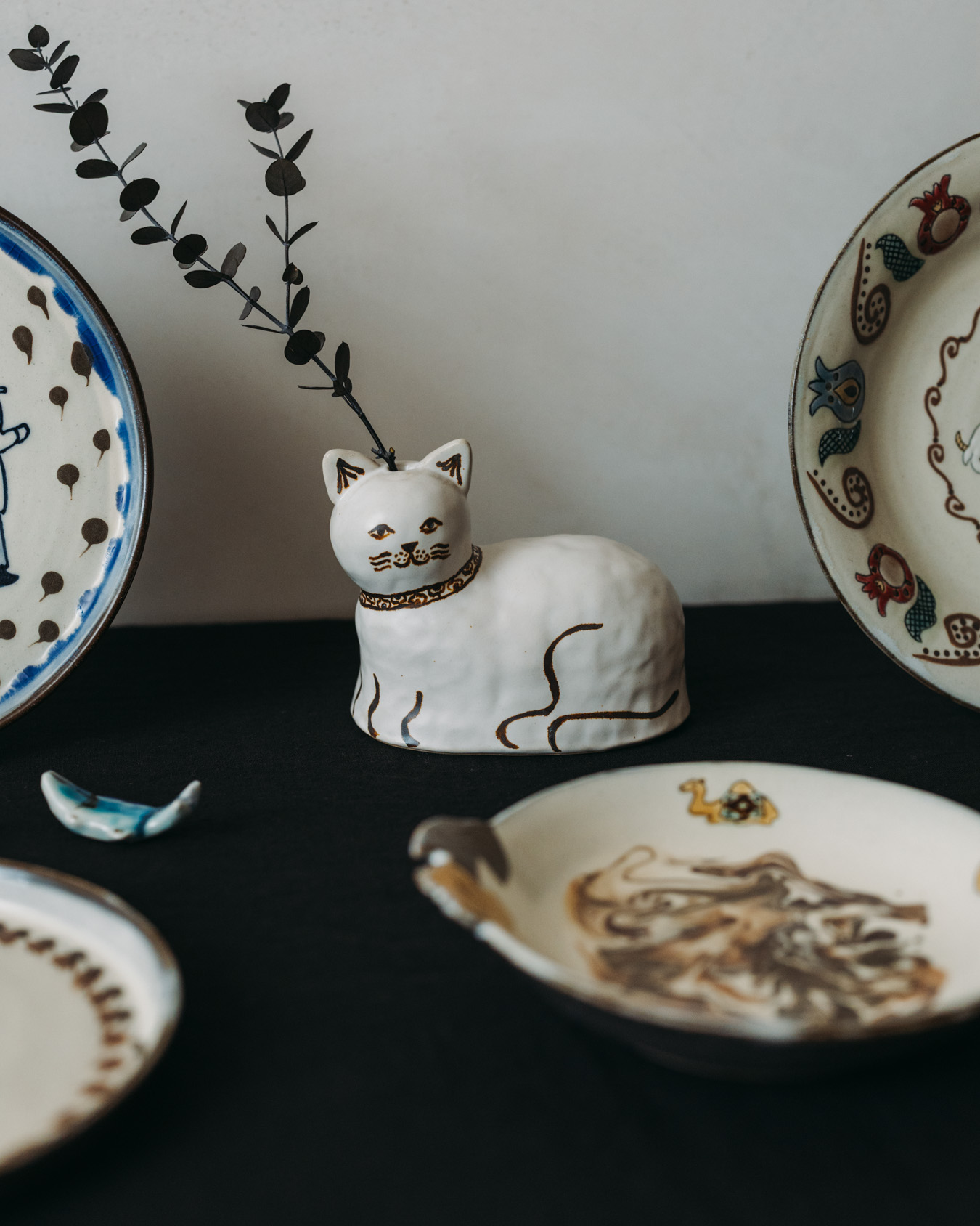 最終価格、アンティーク、自家保存 久谷 谷口骨董 蓋の裏に菖蒲の絵