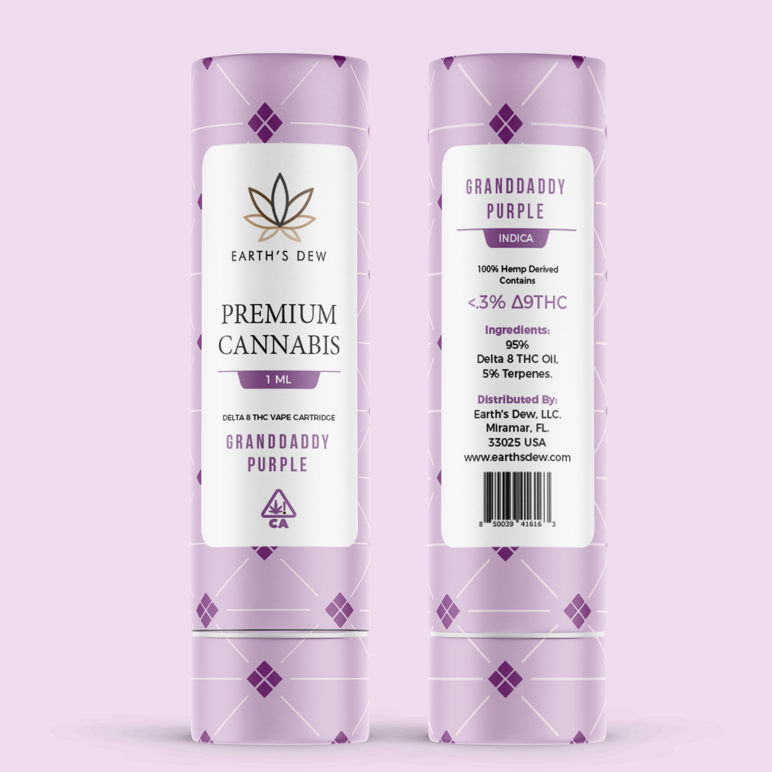 Granddaddy Purple - Delta 8 THC Vape Cartridge – Earth's Dew