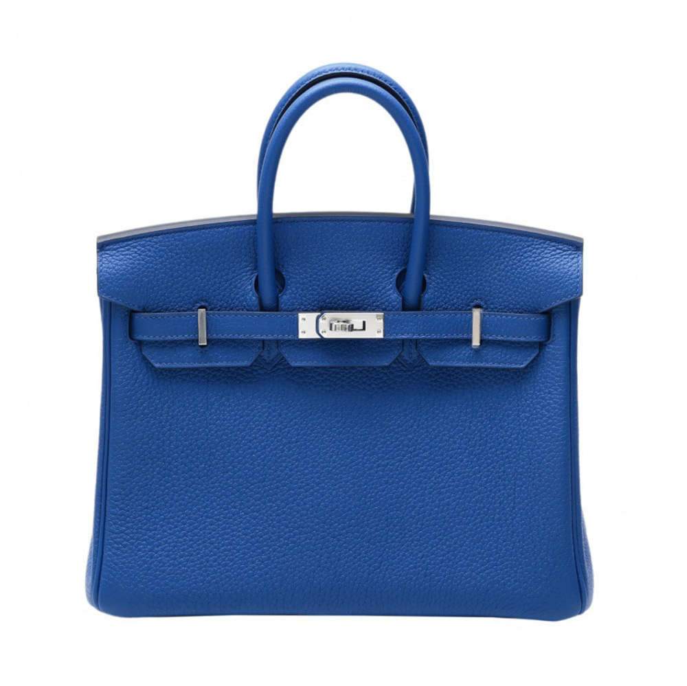 未使用] エルメス バーキン25 トゴ ブルーフランス シルバー金具 K刻印