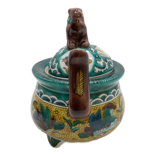 香炉 九谷焼 獅子 摘三足香炉 青手九谷 灰入り｜トレファクONLINE