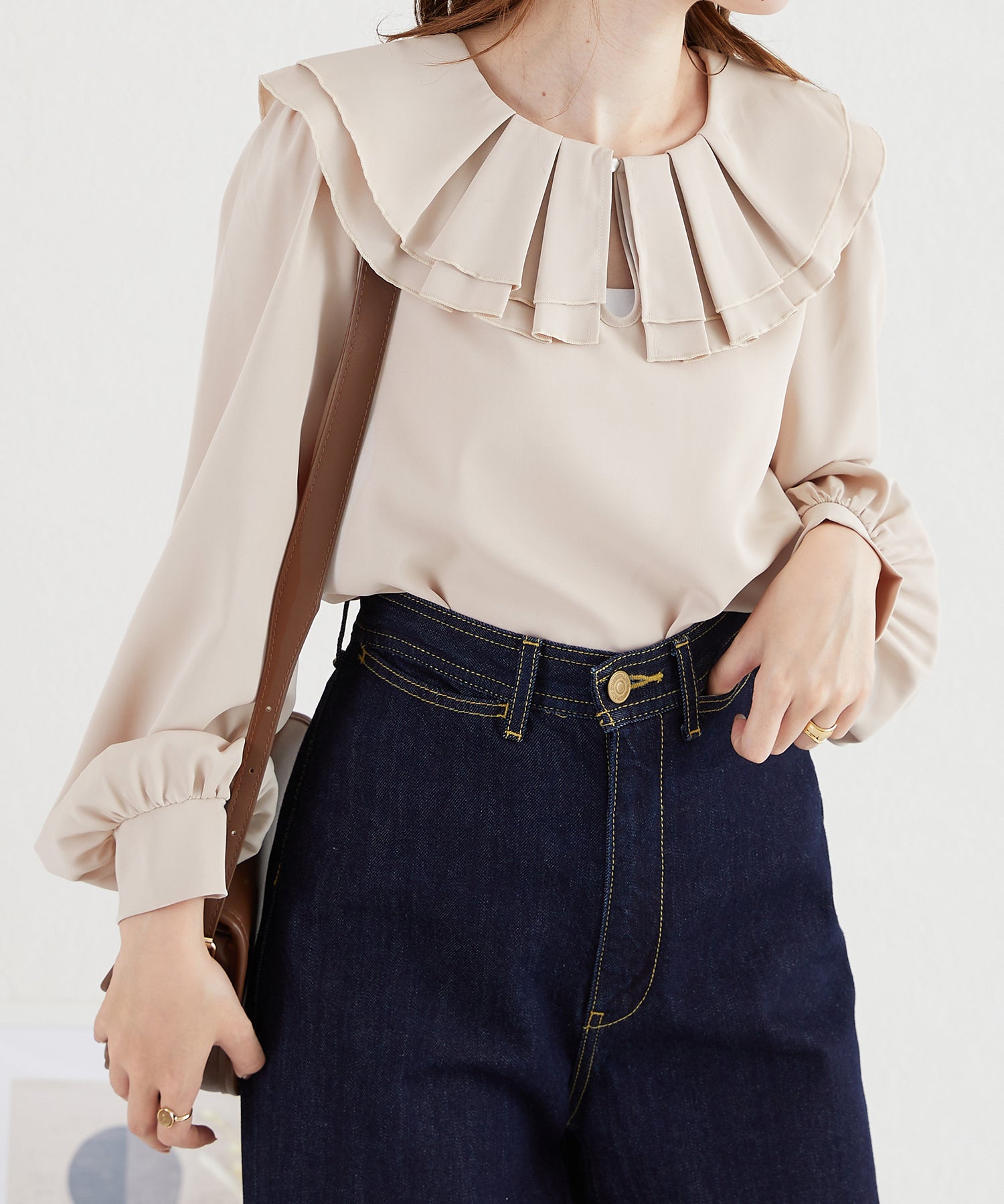 2wayラッフルフリルビックカラーブラウス/AC3424 – ORIENTALTRAFFIC