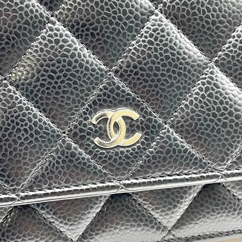 シャネル CHANEL マトラッセ チェーンウォレット AP0250 ブラック