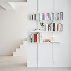 Book Shelf Set 本棚セット 取付寸法190-260cm SET-AS-BS-WH｜平安伸銅