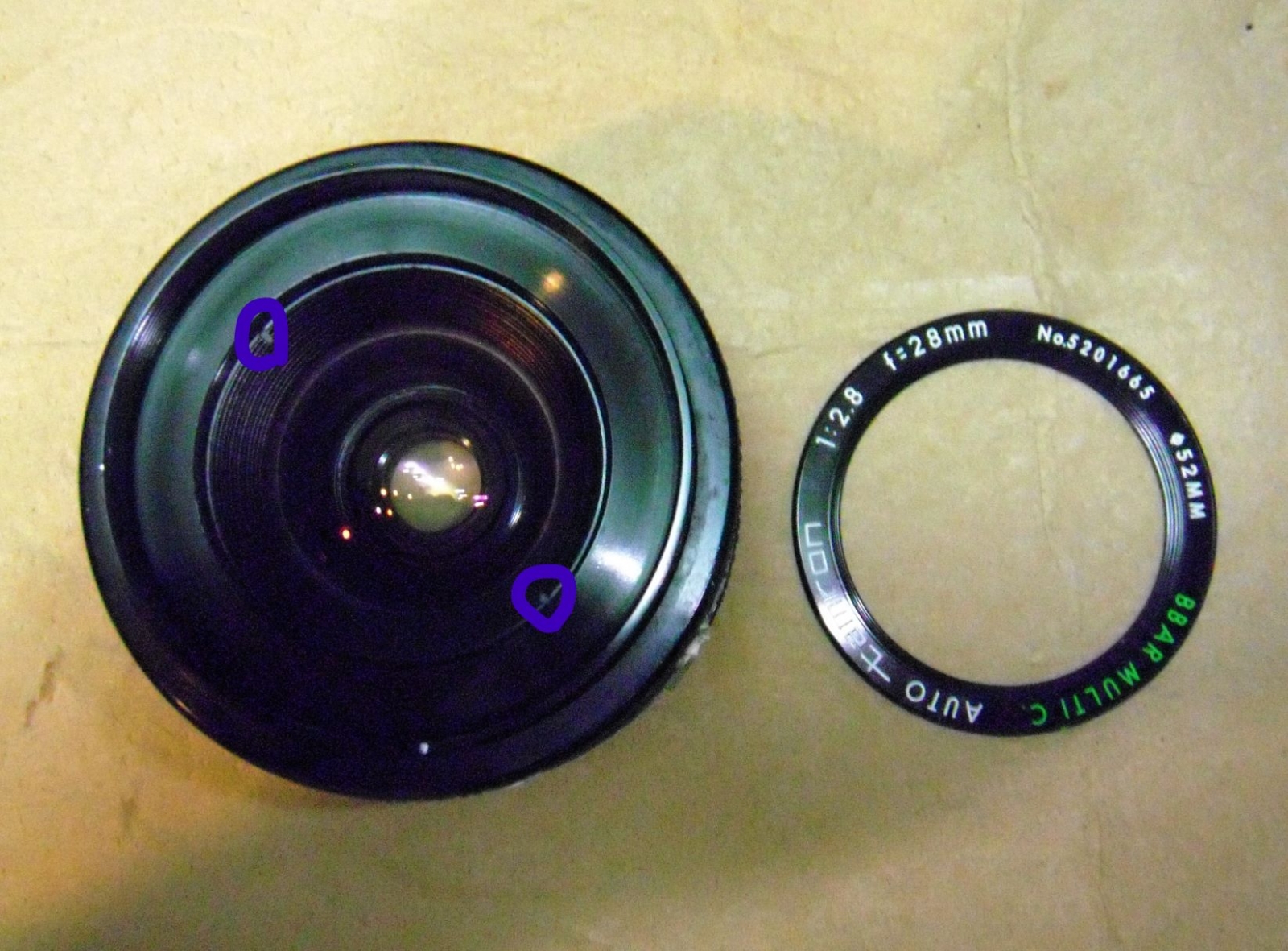 TAMRON BBAR MULTI C. AUTO tamron 28mm F2.8 ジャンクレンズ分解修理