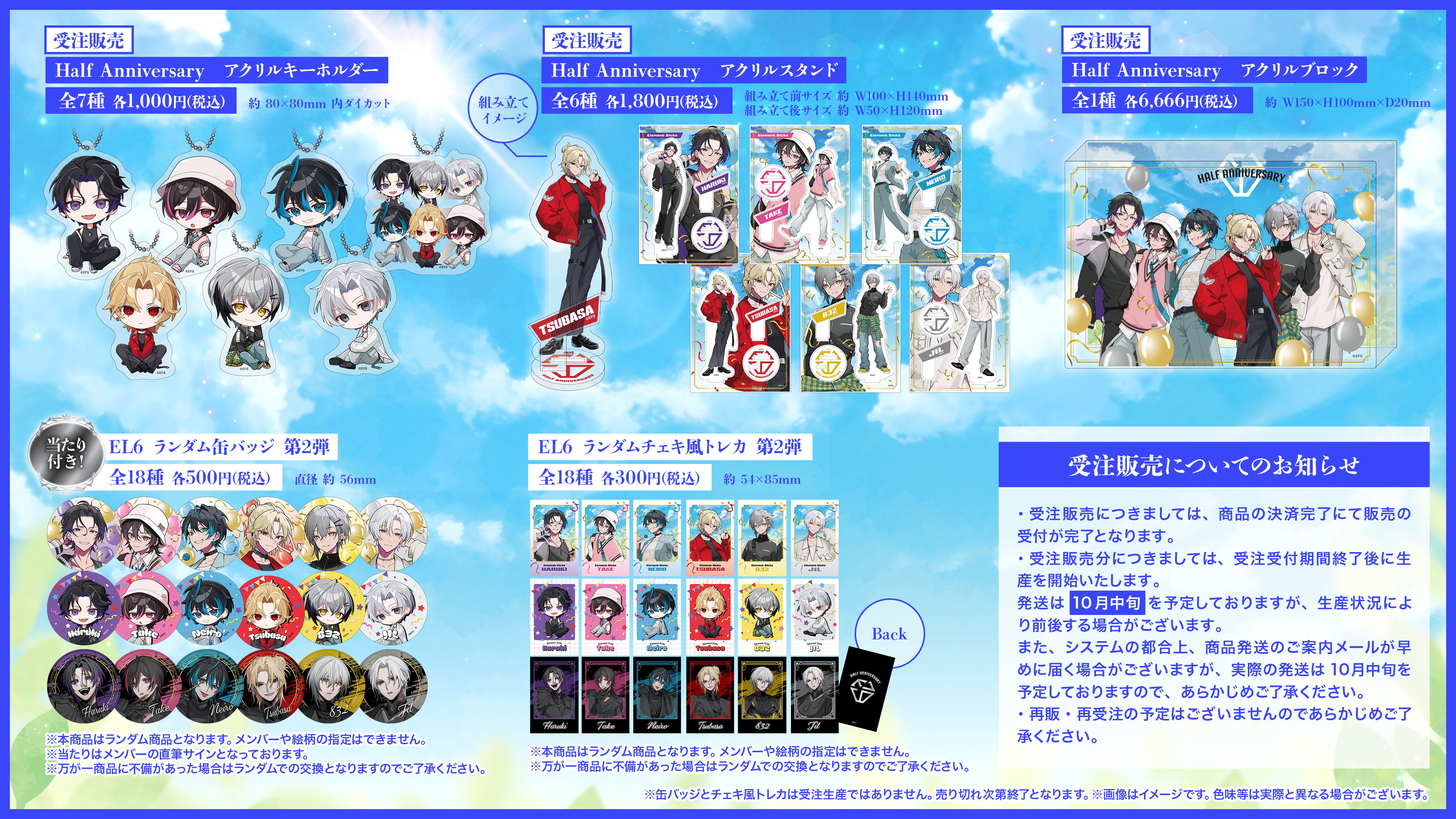 ▷ Half Anniversary グッズ販売のお知らせ - Element Sicks【公式】