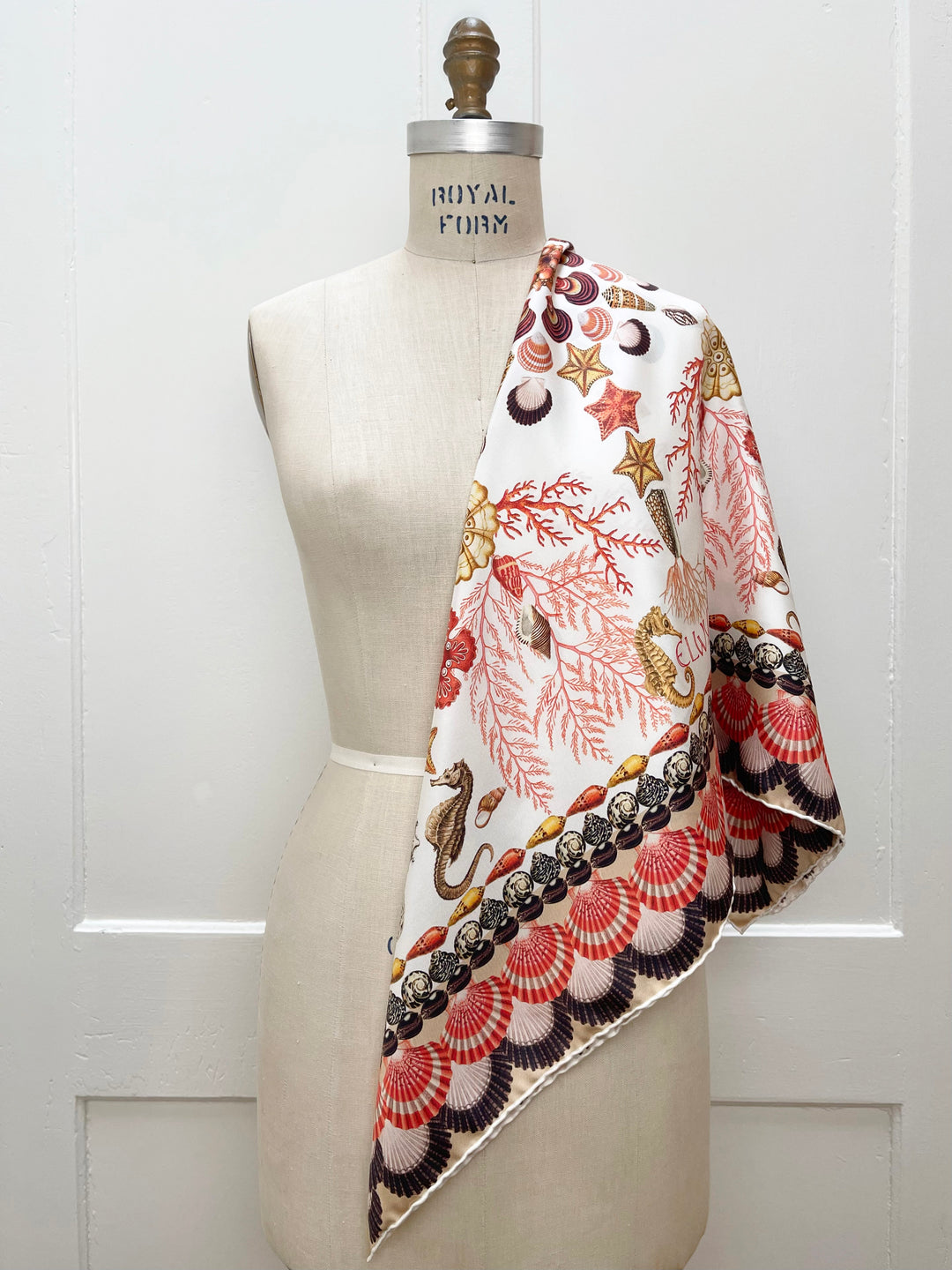 Elwyn New York Scalloped Sanctuary Scarf | Hand sewn designer silk