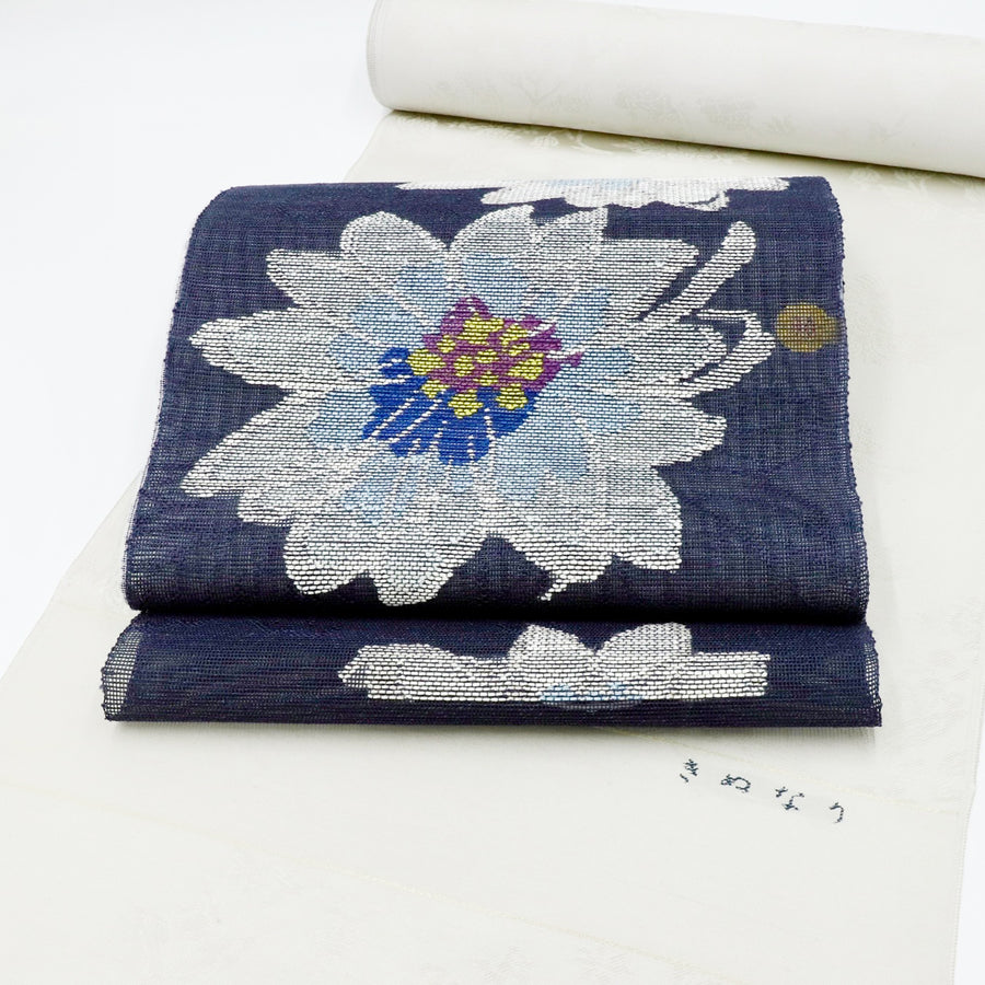 帯屋捨松 夏八寸名古屋帯 涼花文 – EMON