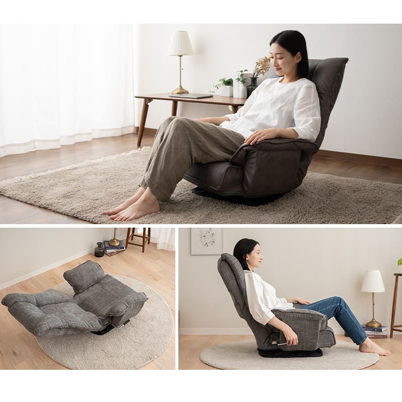 回転座椅子 リクライニングチェア ポケットコイル 座椅子 ソファ 1人用