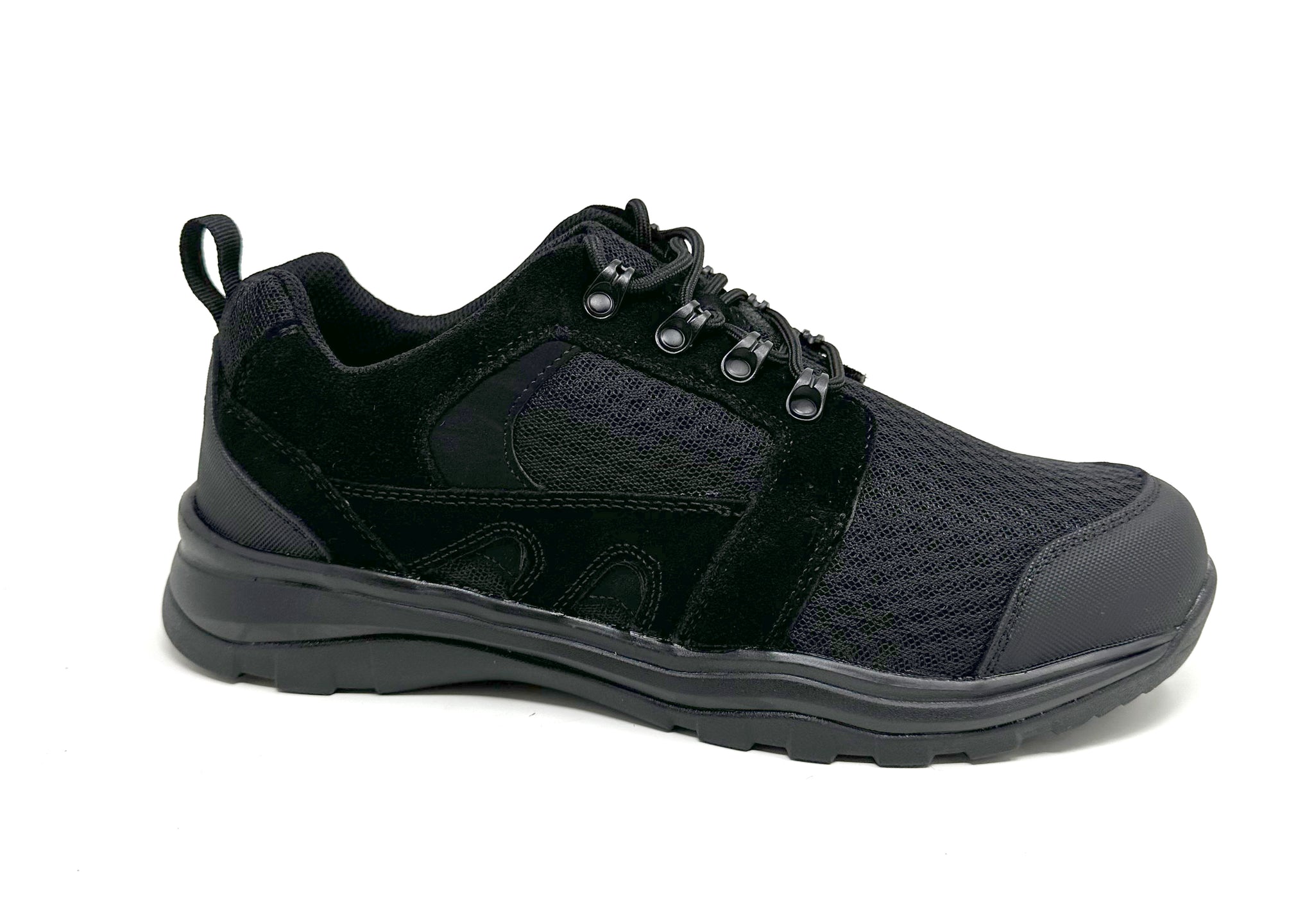 FITec 9718-1L Black - Men's Lace Walking Shoes with Slip Resistant