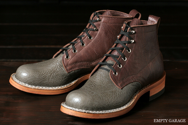 WHITE'S BOOTS SEMIDRESS グレー / ブラウン ブルハイド ダブルレザー