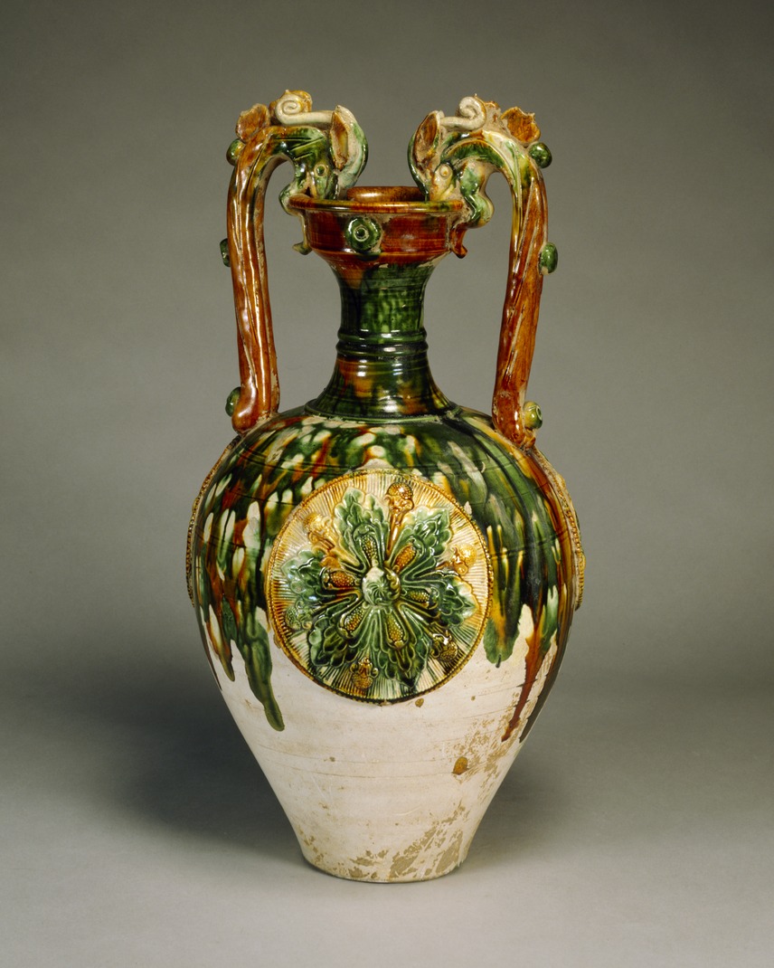 e国宝 - 三彩龍耳瓶