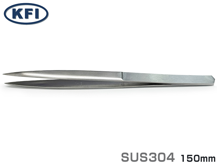 k-12ステンレスピンセット 品番120001 全長150mm | コクゴeネット