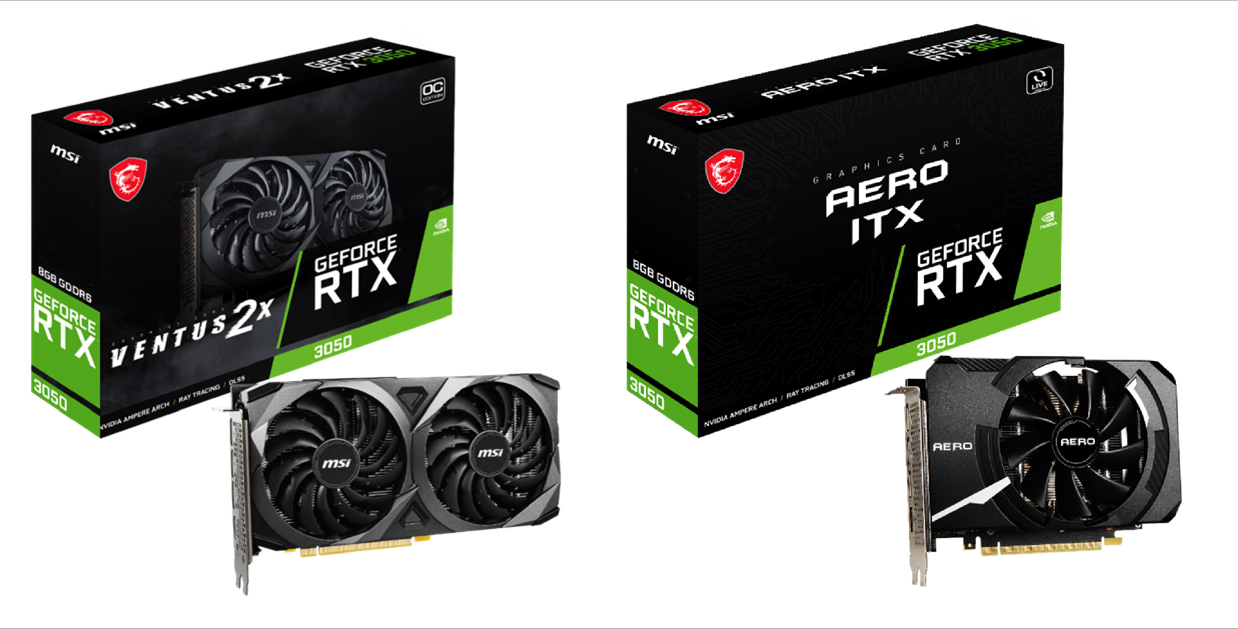 MSIからNVIDIA® GeForce RTX™ 3050搭載のビデオカード3製品が発売中