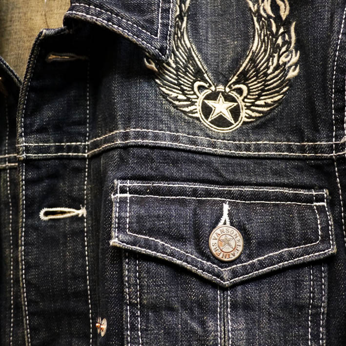 vanson （バンソン）アメリカンイーグル刺繍 Gジャン NVSL-2102