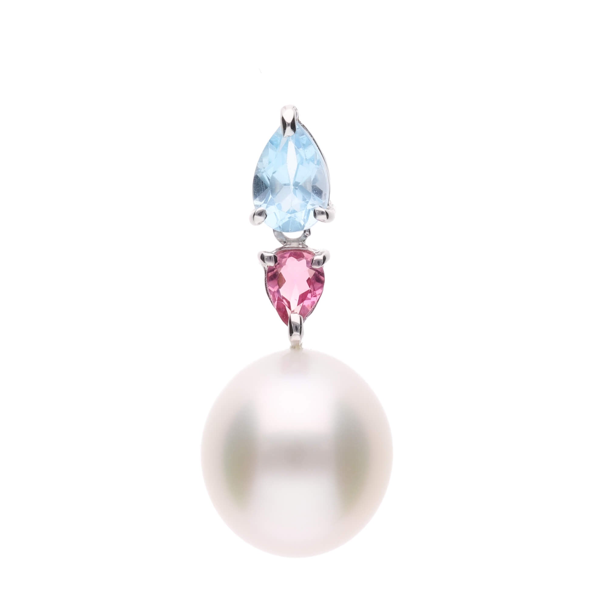 紫陽花】シロチョウパール ブルートパーズ ピンクトルマリン ホワイト