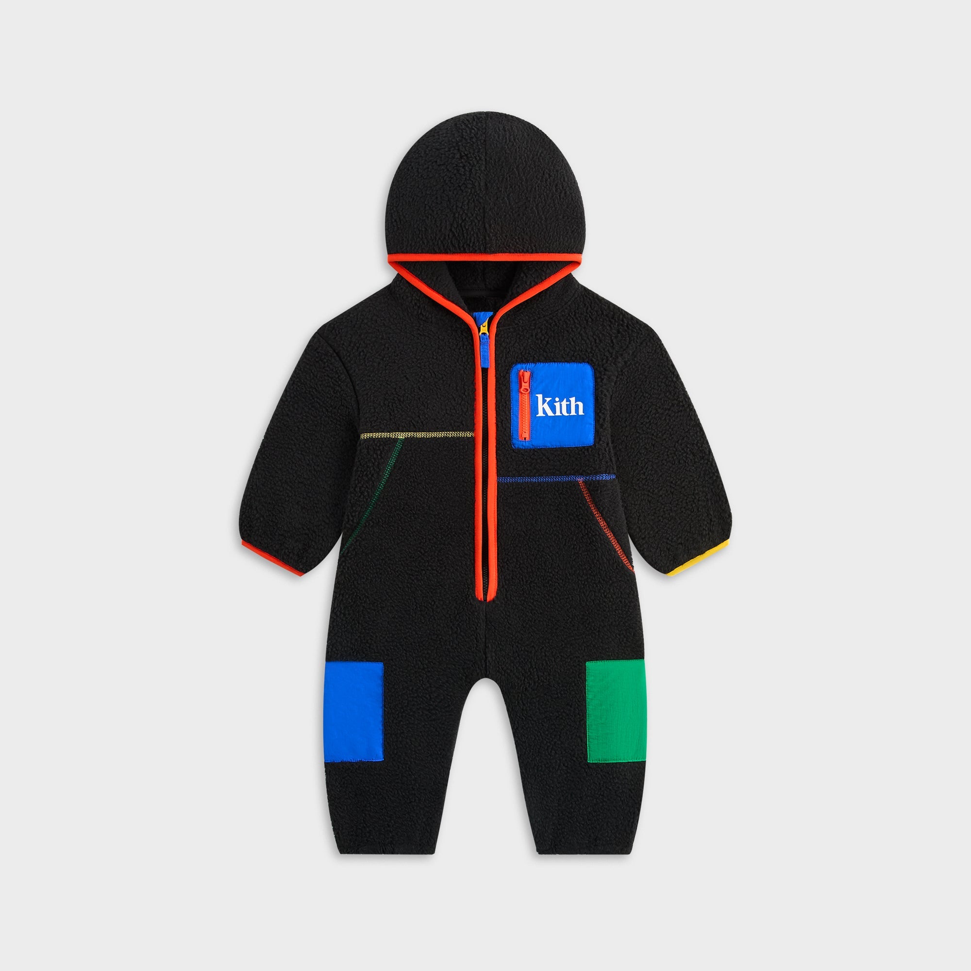 Kith Baby Color-Block Sherpa Antony Coverall - Black – Kith Europe