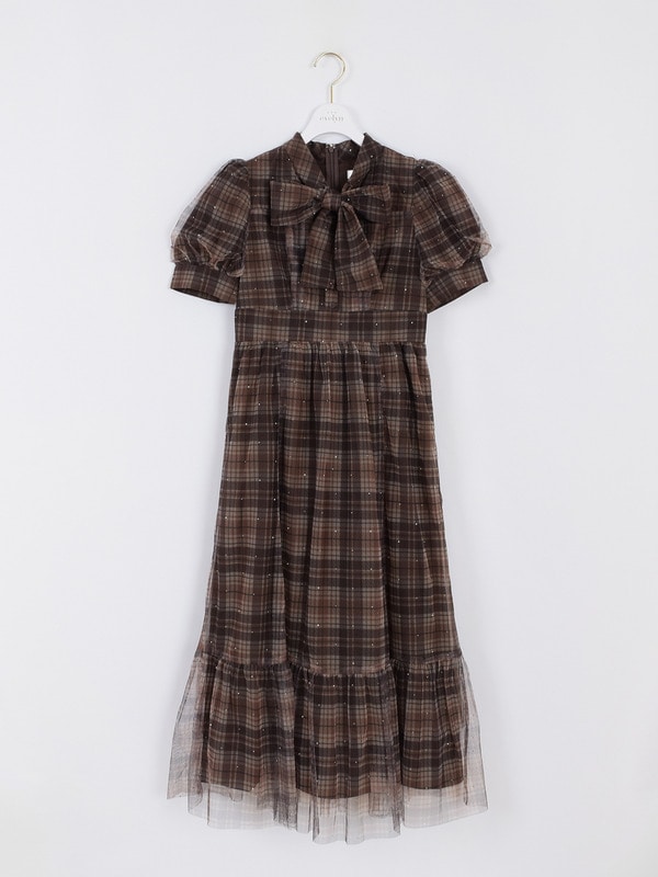 チュールリボンロングワンピース｜evelyn（エブリン）公式通販サイト