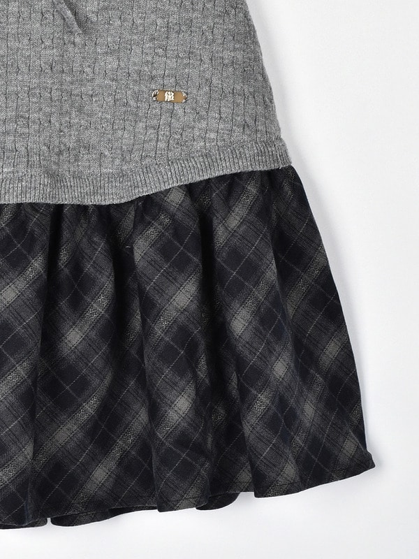 チェックドッキングニットワンピース｜evelyn（エブリン）公式通販サイト