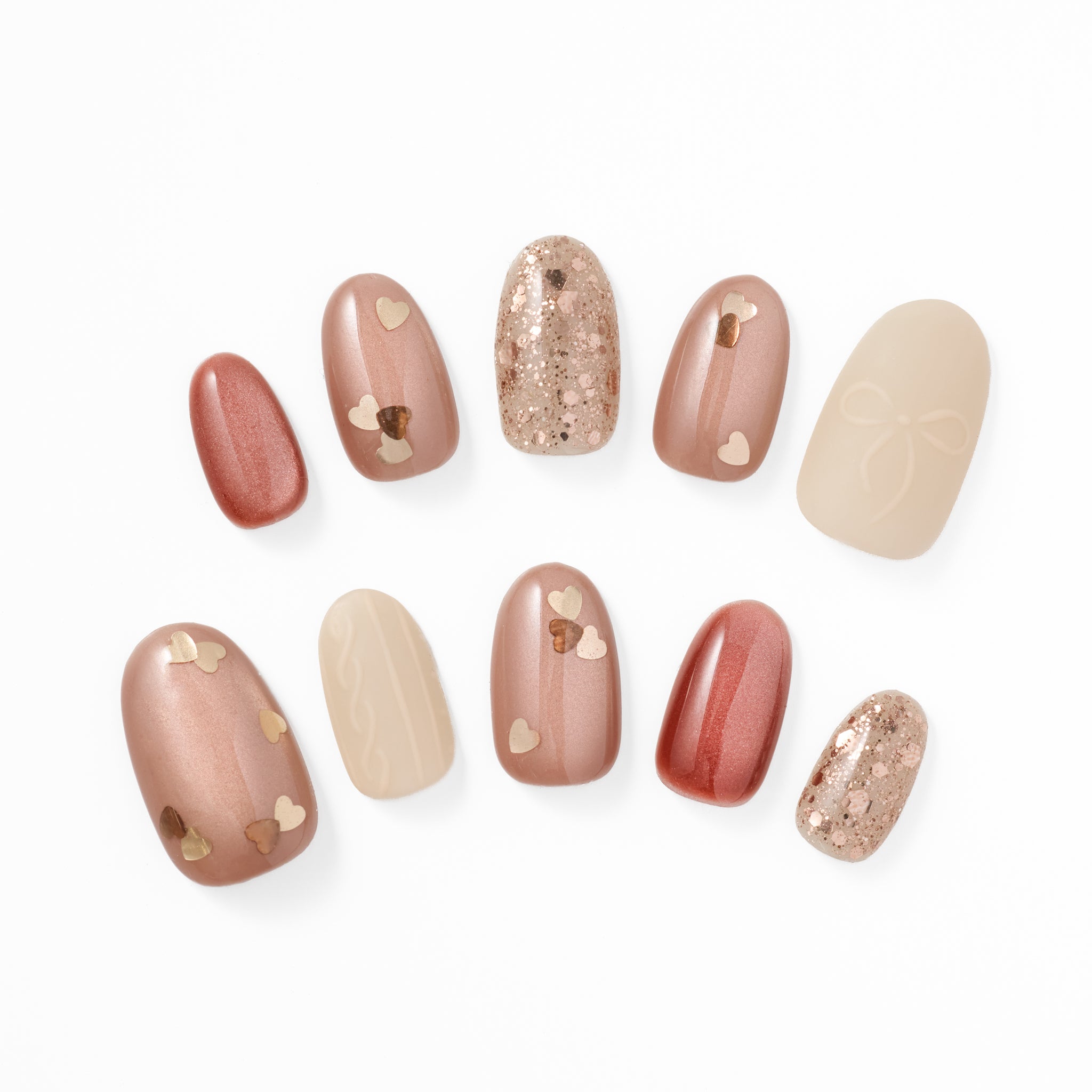 EVER NAIL ネイルチップセット ブラウン・パールピンク EVER NAIL