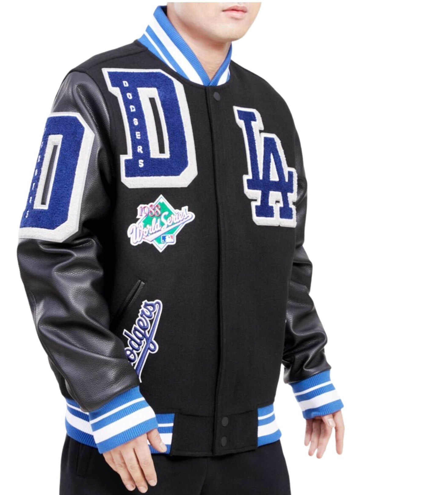 Black Los Angeles Dodgers Pro Standard Logo Mashup Wool Varsity