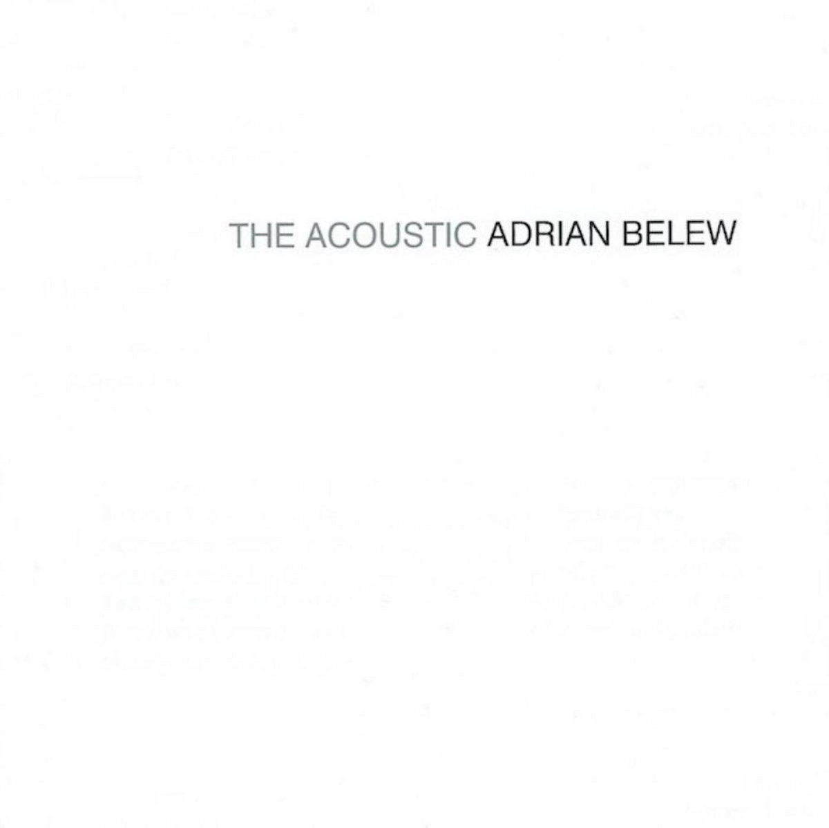 The Acoustic Adrian Belew | Adrian Belew