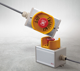 舞台レーザー機器用、緊急停止スイッチボックス鍵付き(E-Stop Box)試