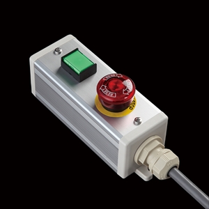 製品検索 | SBOX-45x45(D)-照光式非常停止+押ボタン/オムロン製付-1m
