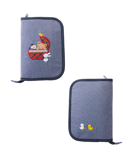 新品】familiar デニム生地 母子手帳ケース 母子手帳ケース