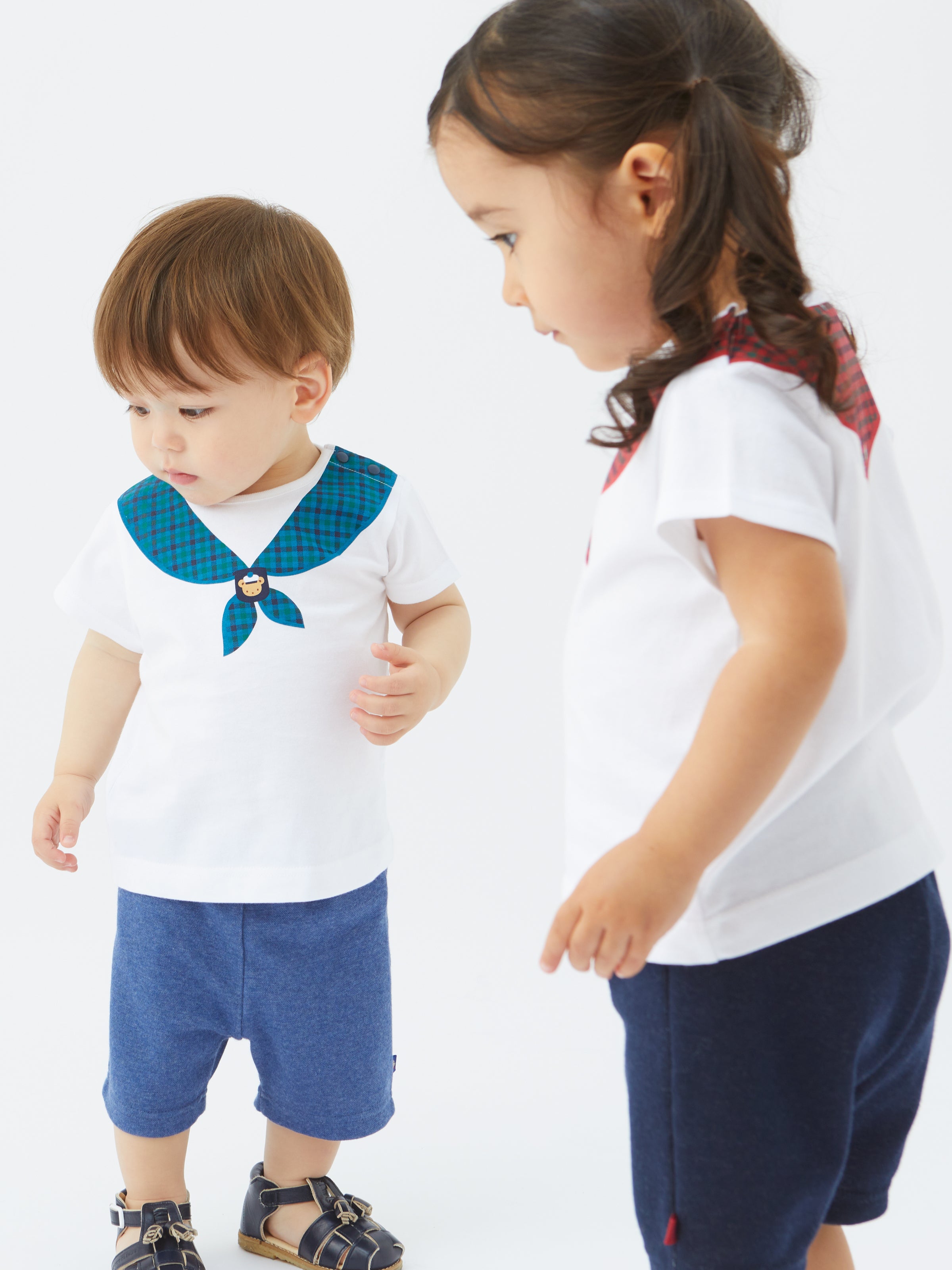 セーラーTシャツと4分丈パンツのセット｜ファミリア公式オンライン