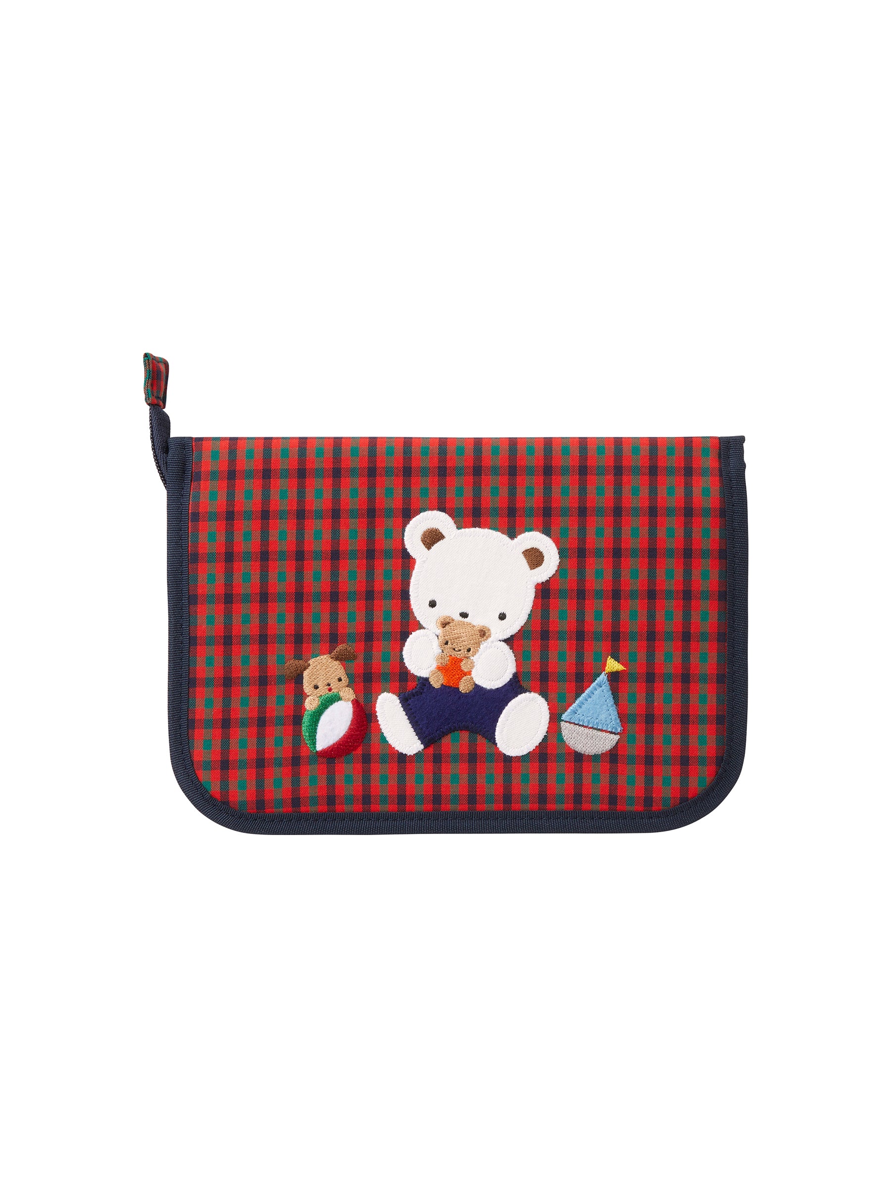 新品☆ ファミリア 母子手帳ケース 赤 チェック 001 母子手帳ケース