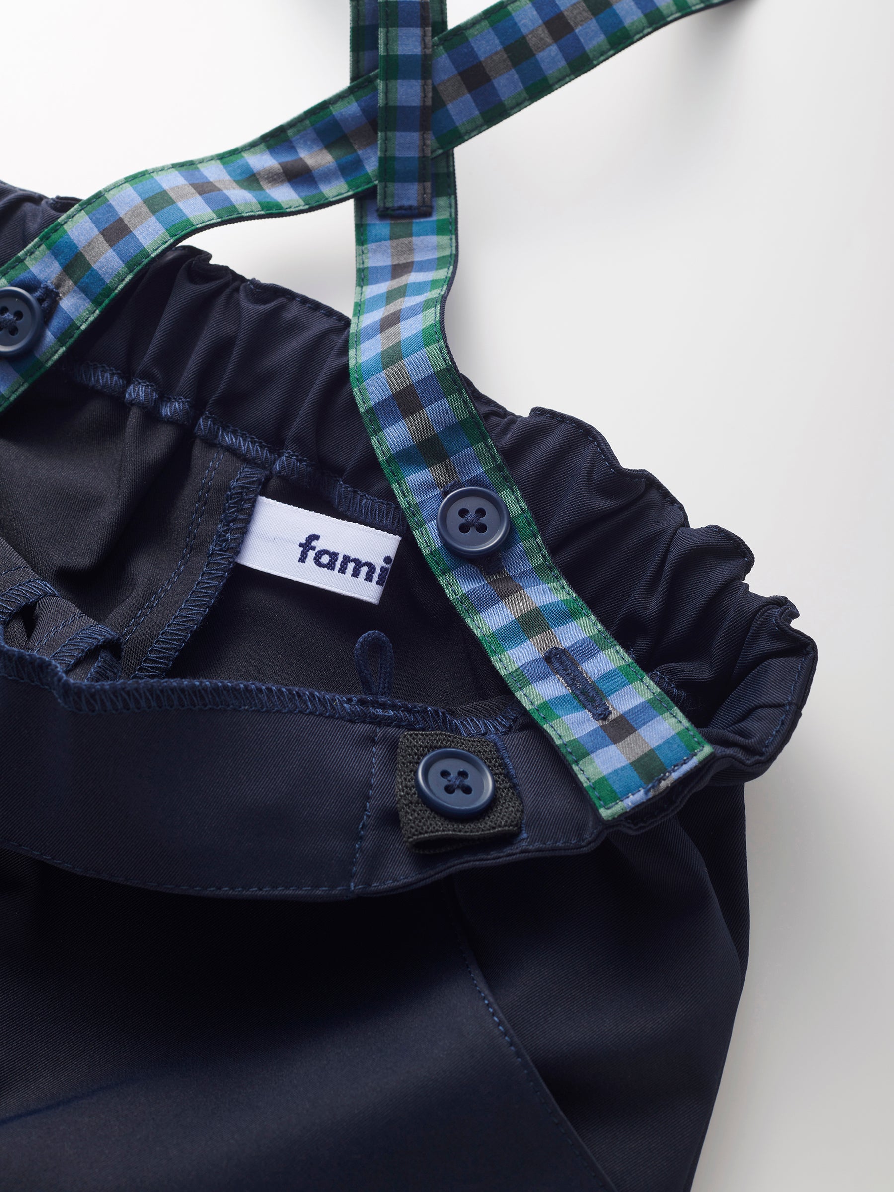 familiar ファミリア 新作 パンツ（9分丈）リボン チェック 110