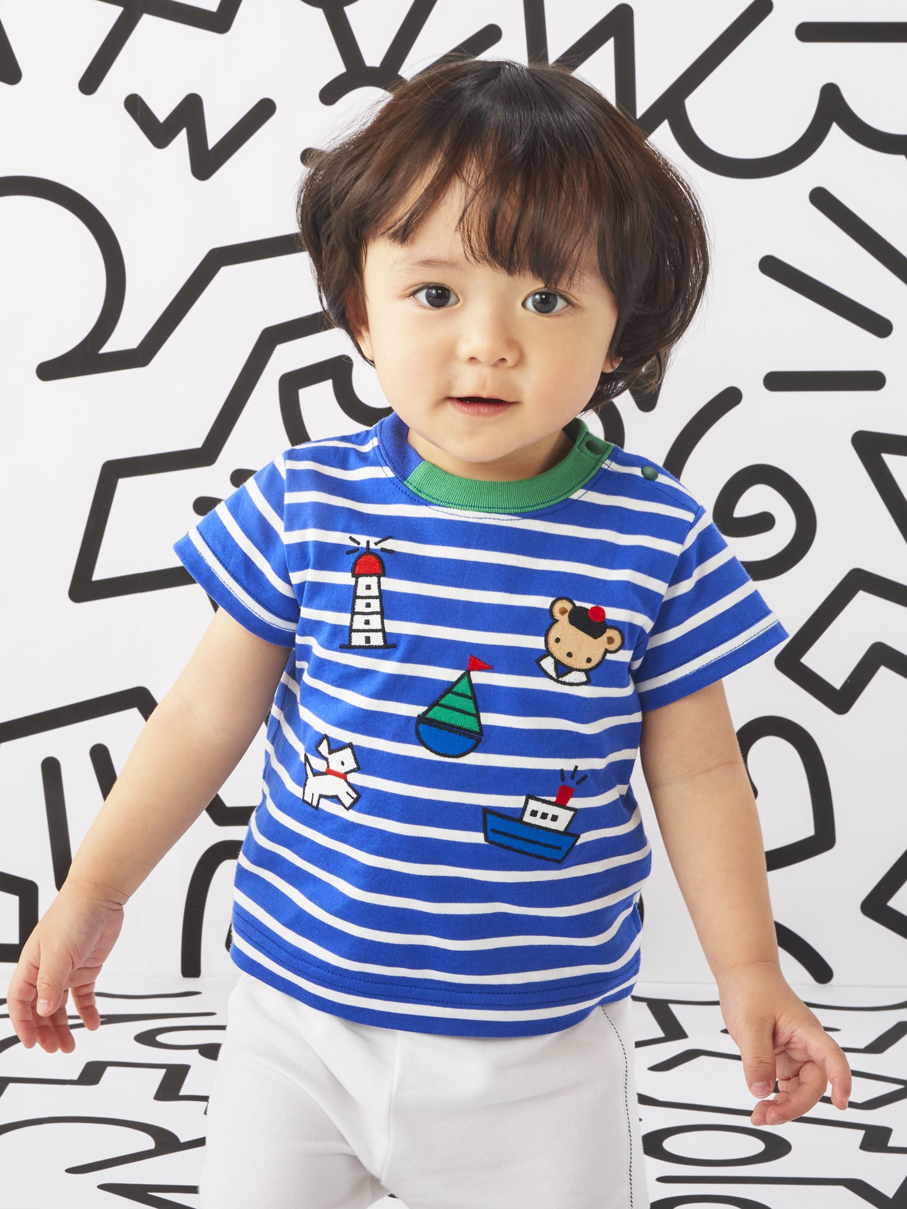 ファミリア 今期タグ付き Tシャツ 90サイズ ファミリア 今期タグ付き T