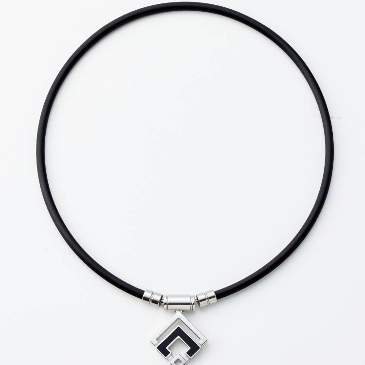 コラントッテ TAO ネックレスα ARAN シルバー×ブラックM(M シルバー