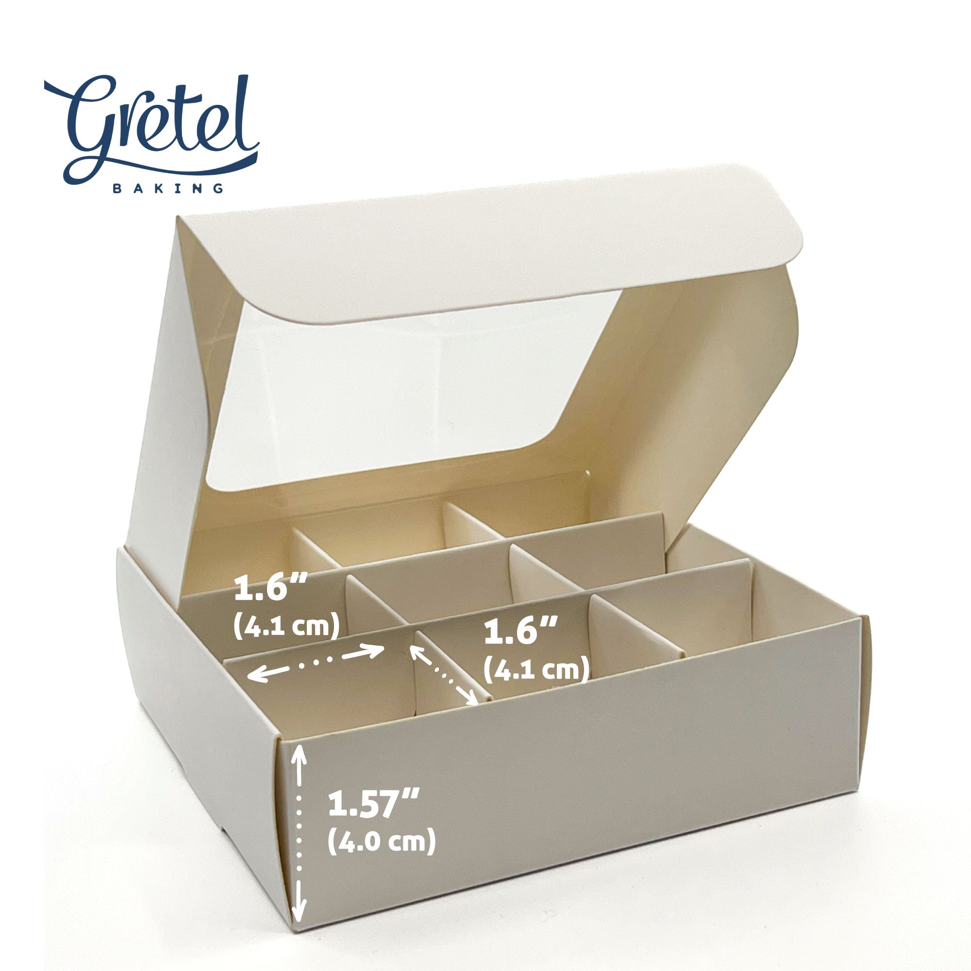 Treat Box with Window and Dividers - X-Small (9-compartment