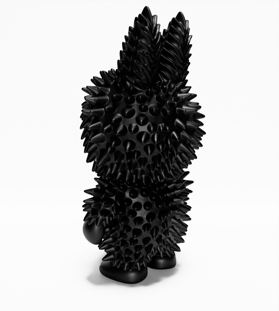 👾 Black Labubu Punk Grunge Thorn The Monsters toy・ STL File for