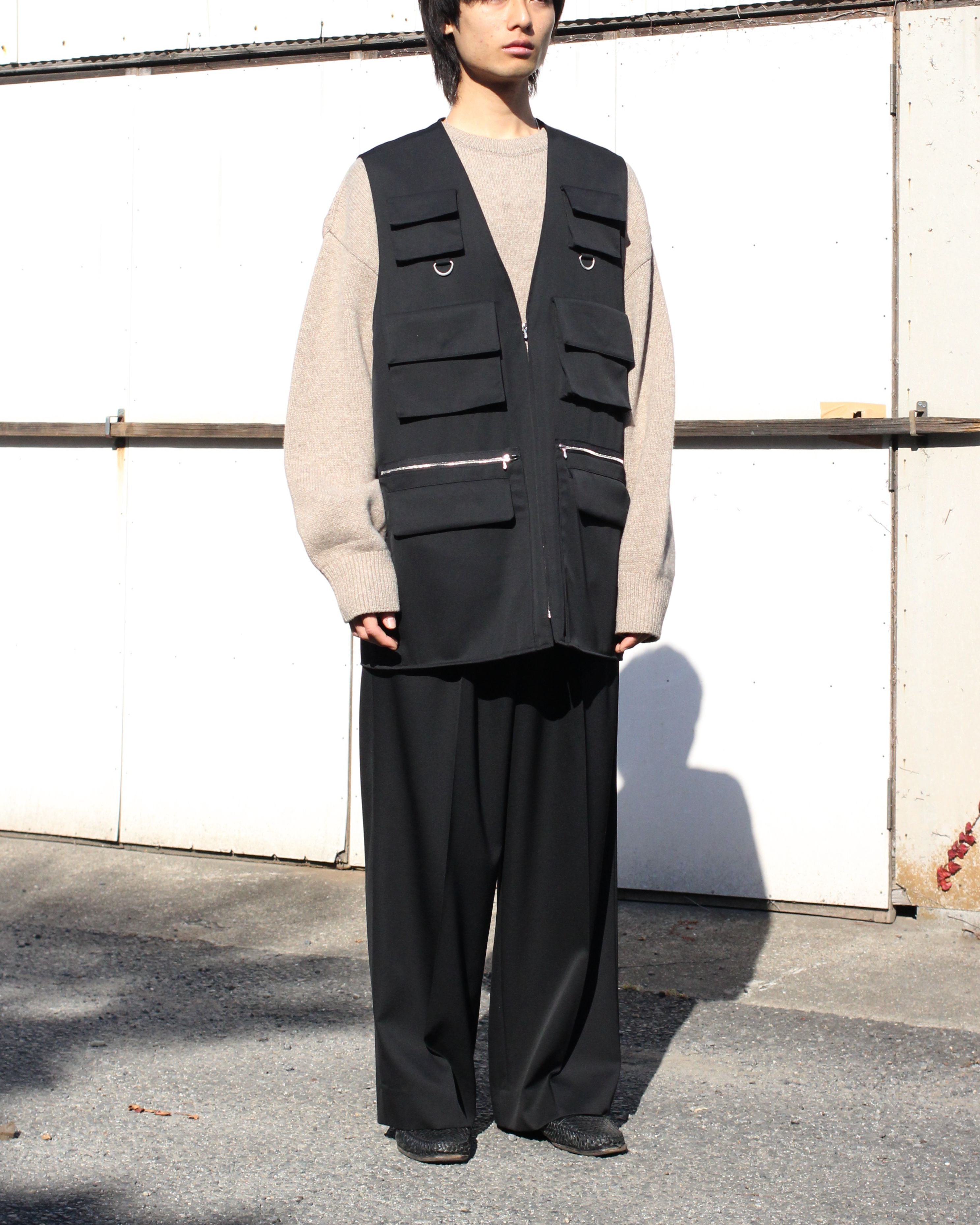 stein / OVERSIZED MULTI POCKET VEST 