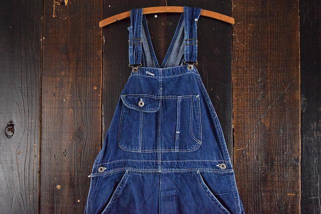 40's〜50's 月桂樹ボタン デニムオーバーオール 40年代 50年代 60年代
