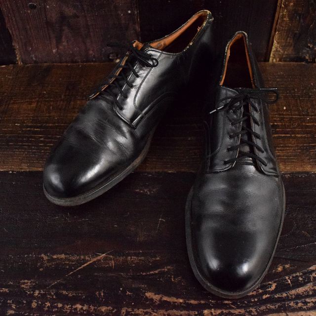 70年代 サービスシューズ レザーシューズ ミリタリー 式典 黒 ブラック