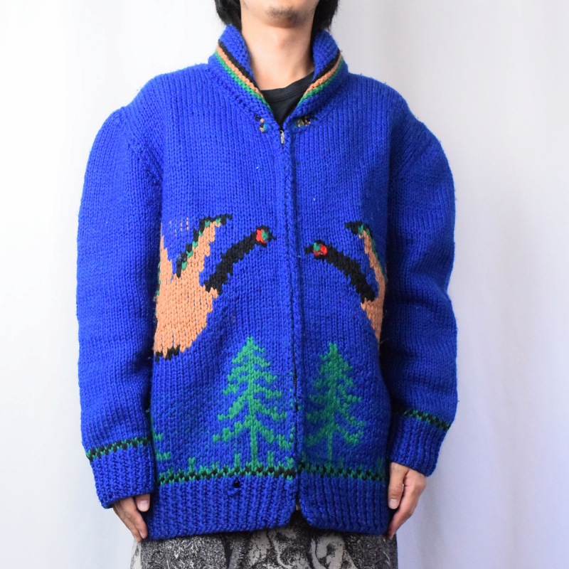 60年代 60s ショールカラー 青 │ヴィテージ古着屋Feeet 通販 名古屋