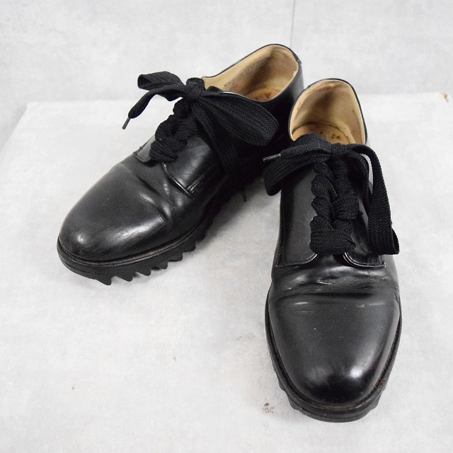 90s 90年代 アメリカ軍 アメリカ海軍 黒 ブラック レザーシューズ 革靴